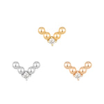 Voodoo Threadless End with CZ Threadless Ends Buddha Jewelry