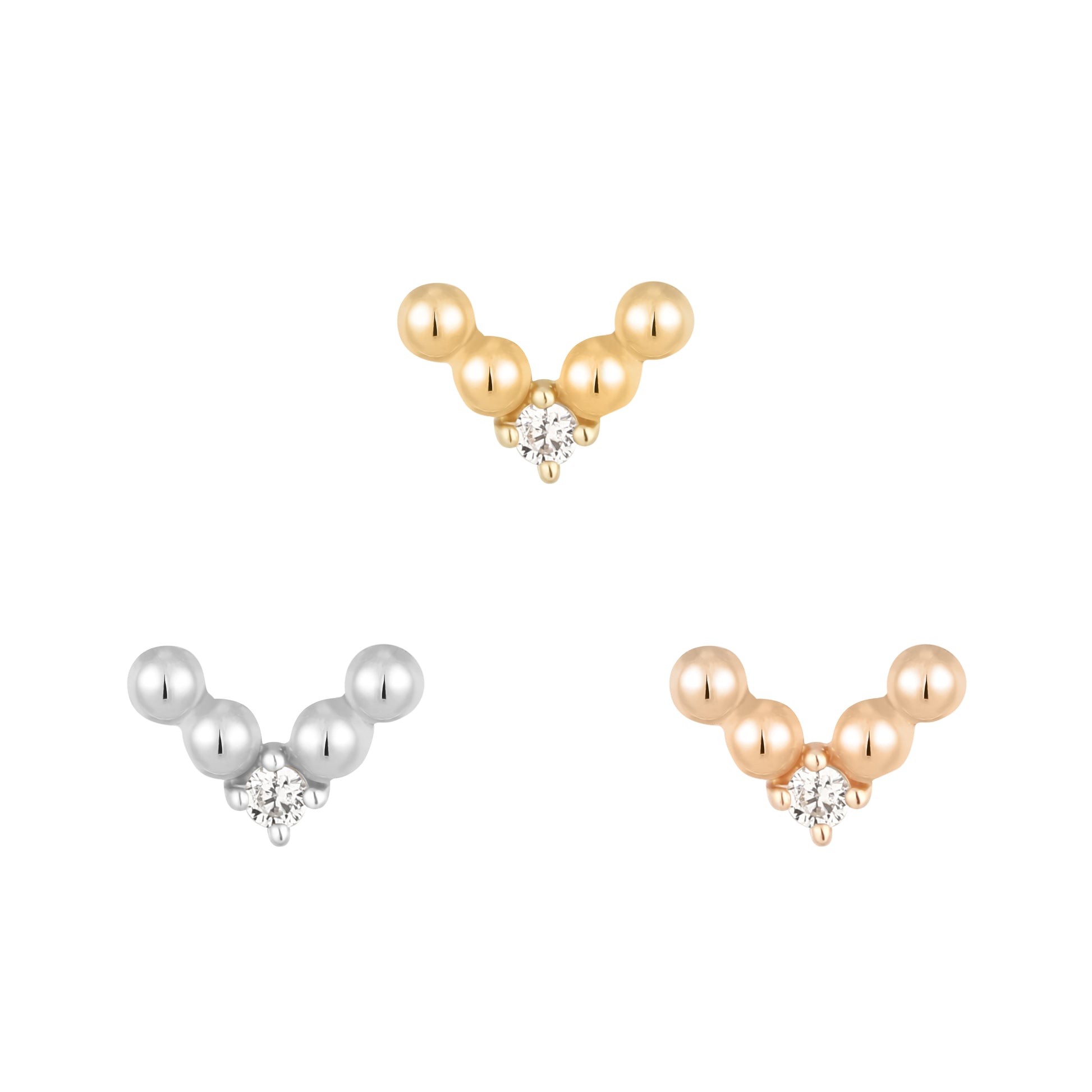 Voodoo Threadless End with CZ Threadless Ends Buddha Jewelry