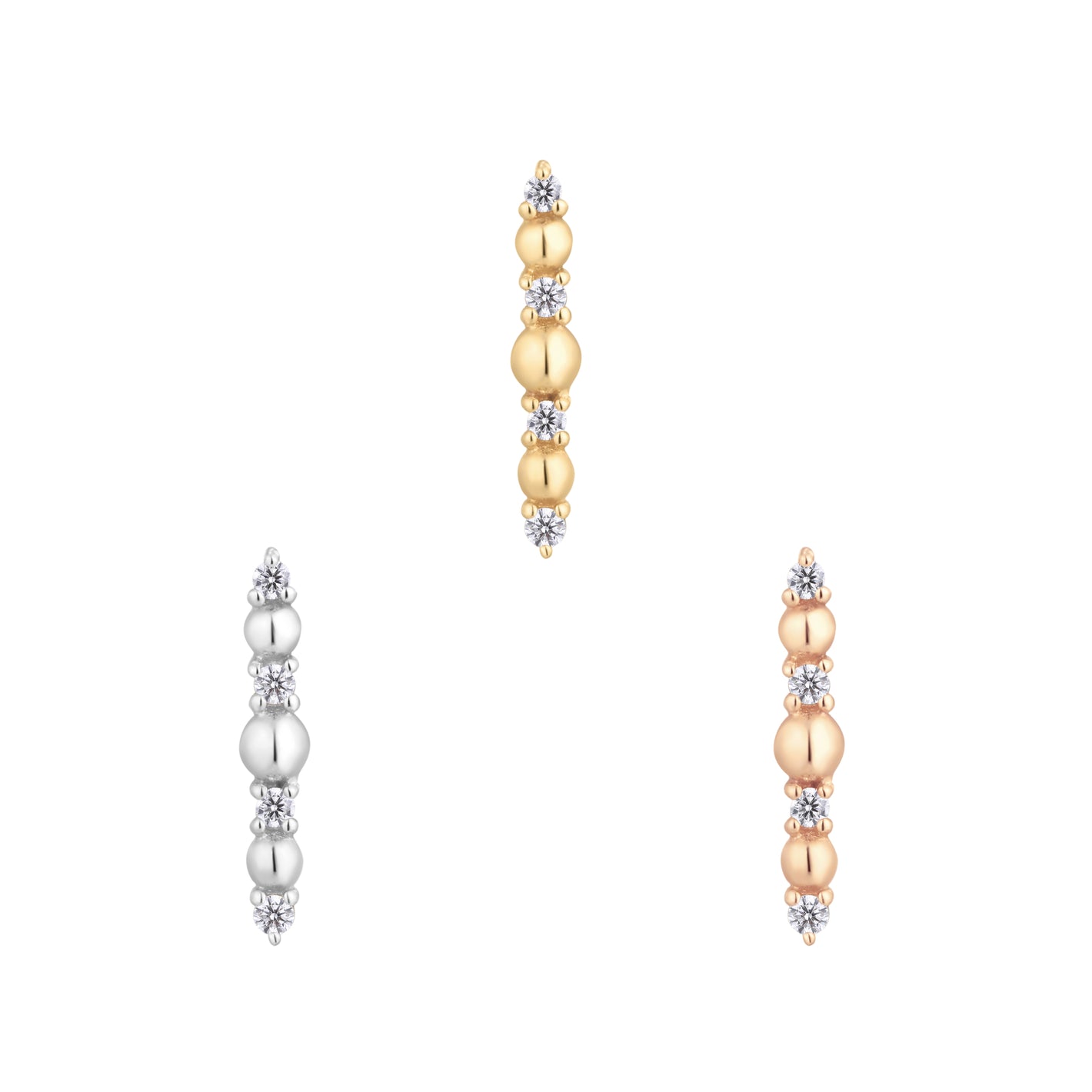 Chance Threadless End with CZ Threadless Ends Buddha Jewelry