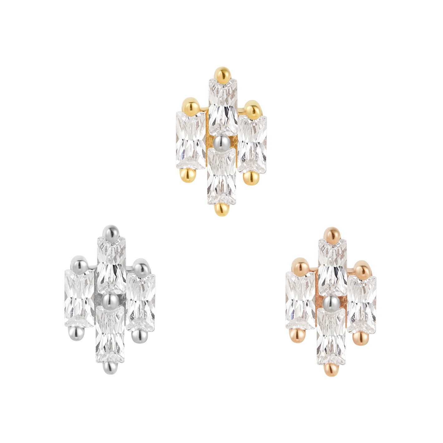 Fate Threadless End with CZ Threadless Ends Buddha Jewelry