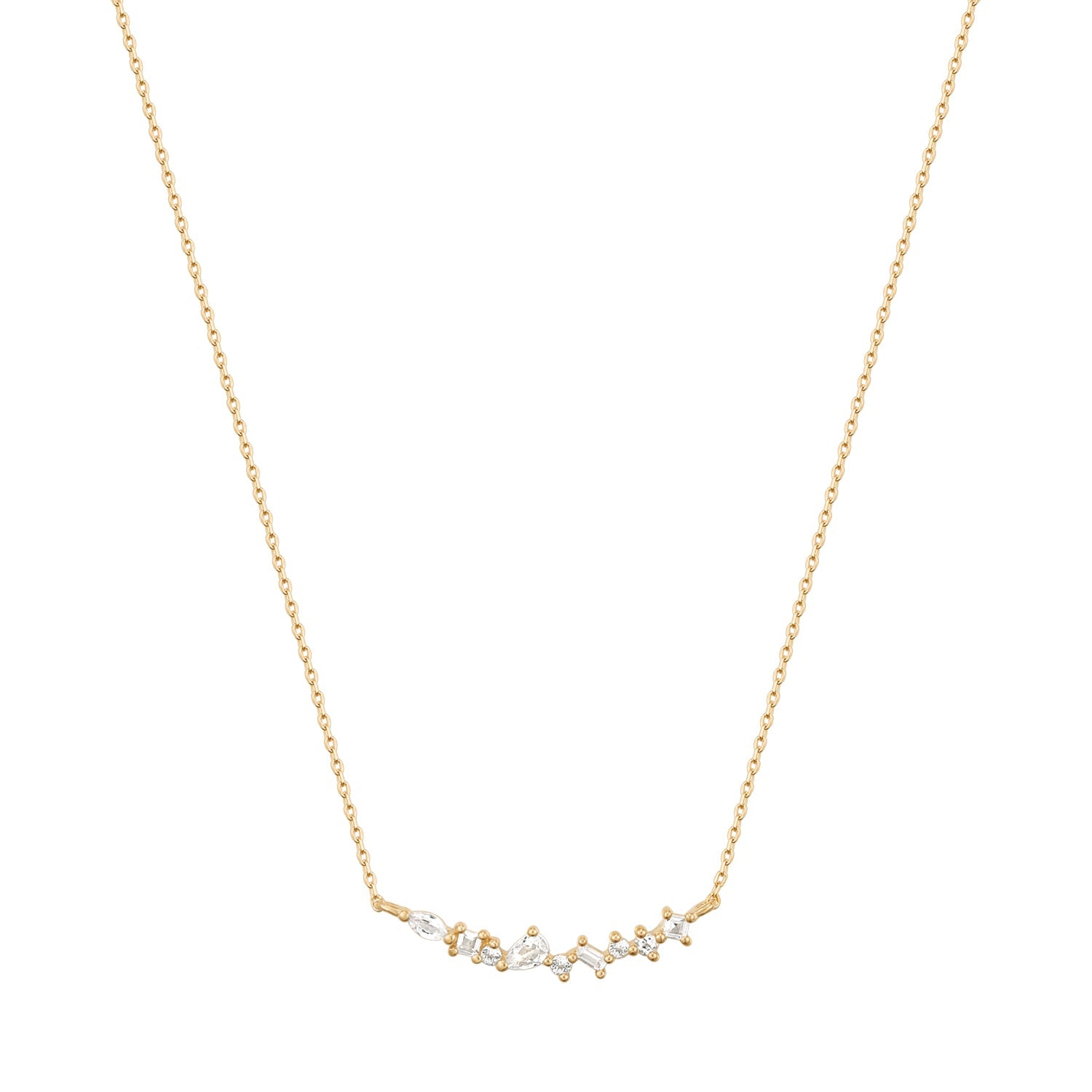 RION x Buddha Jewelry Emrys Necklace with White Topaz Necklaces RION x Buddha Jewelry