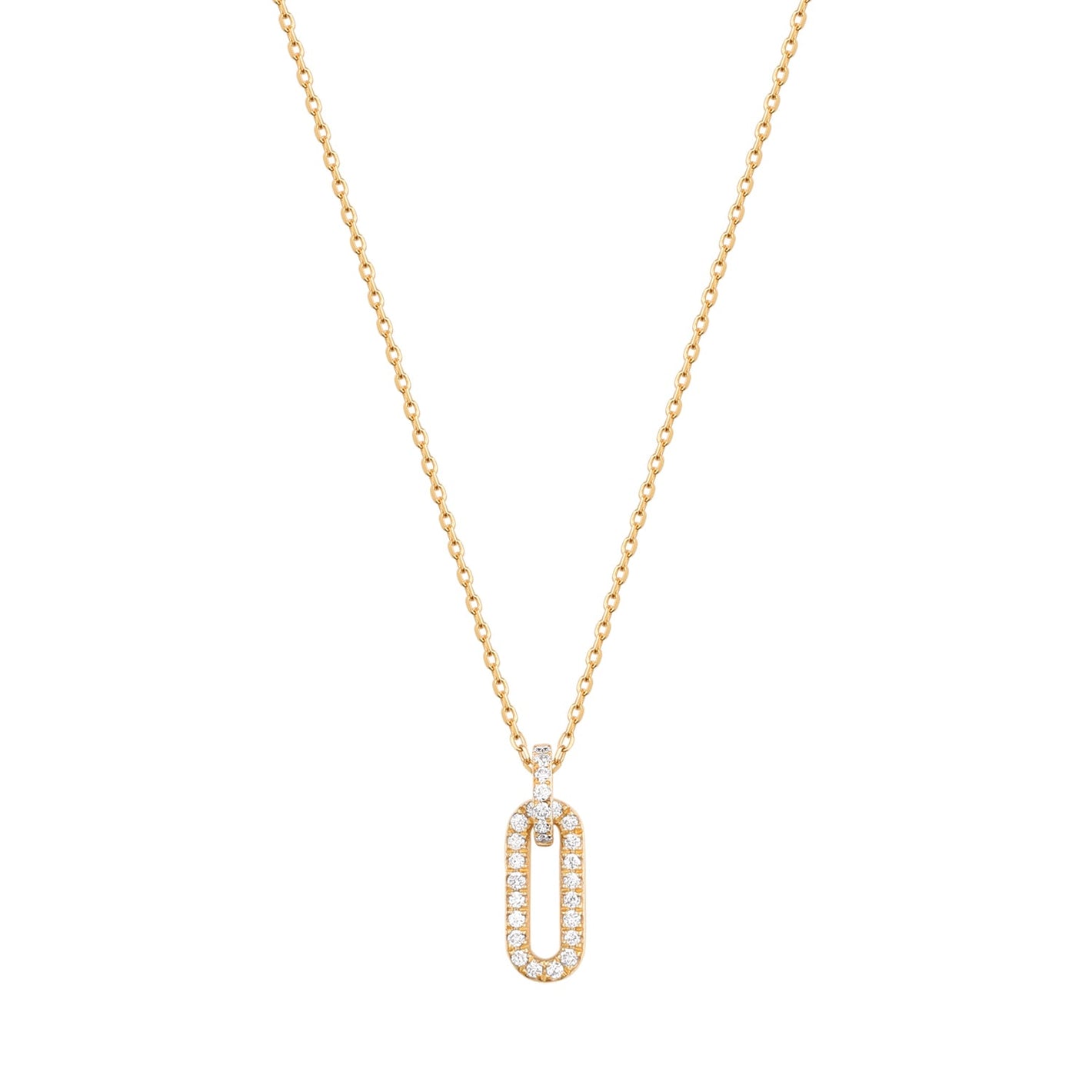 RION x Buddha Jewelry Link Necklace with Diamond Necklaces RION x Buddha Jewelry
