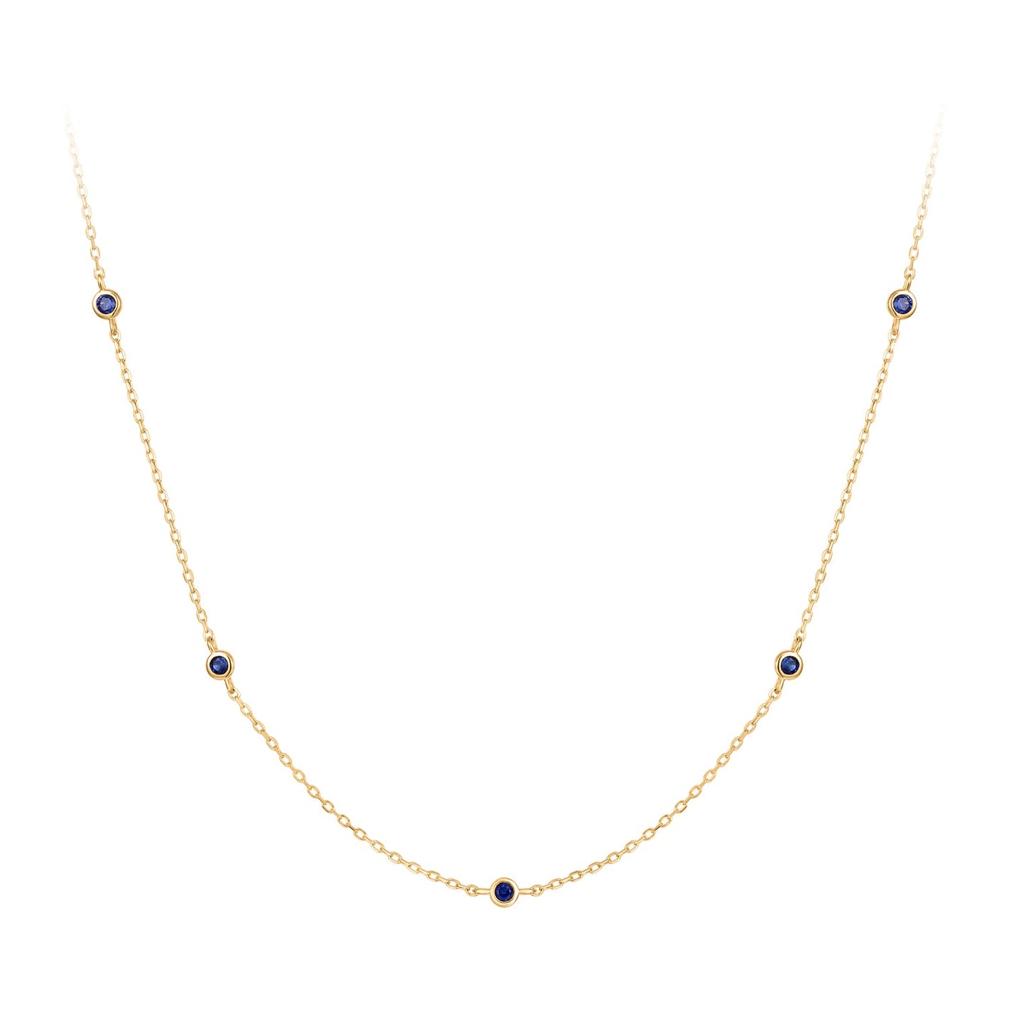 RION x Buddha Jewelry Insight Necklace with Blue Sapphire Necklaces RION x Buddha Jewelry
