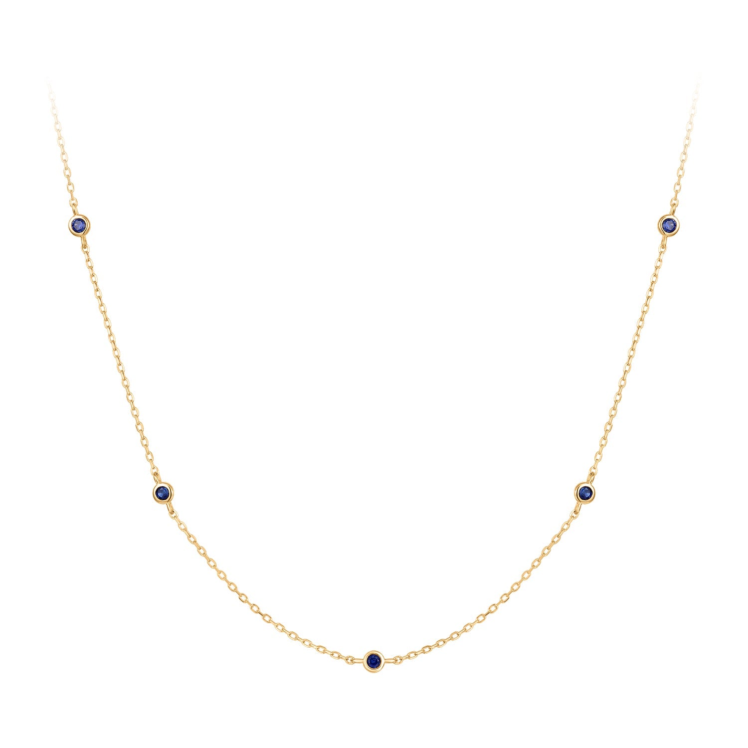 RION x Buddha Jewelry Insight Necklace with Blue Sapphire Necklaces RION x Buddha Jewelry