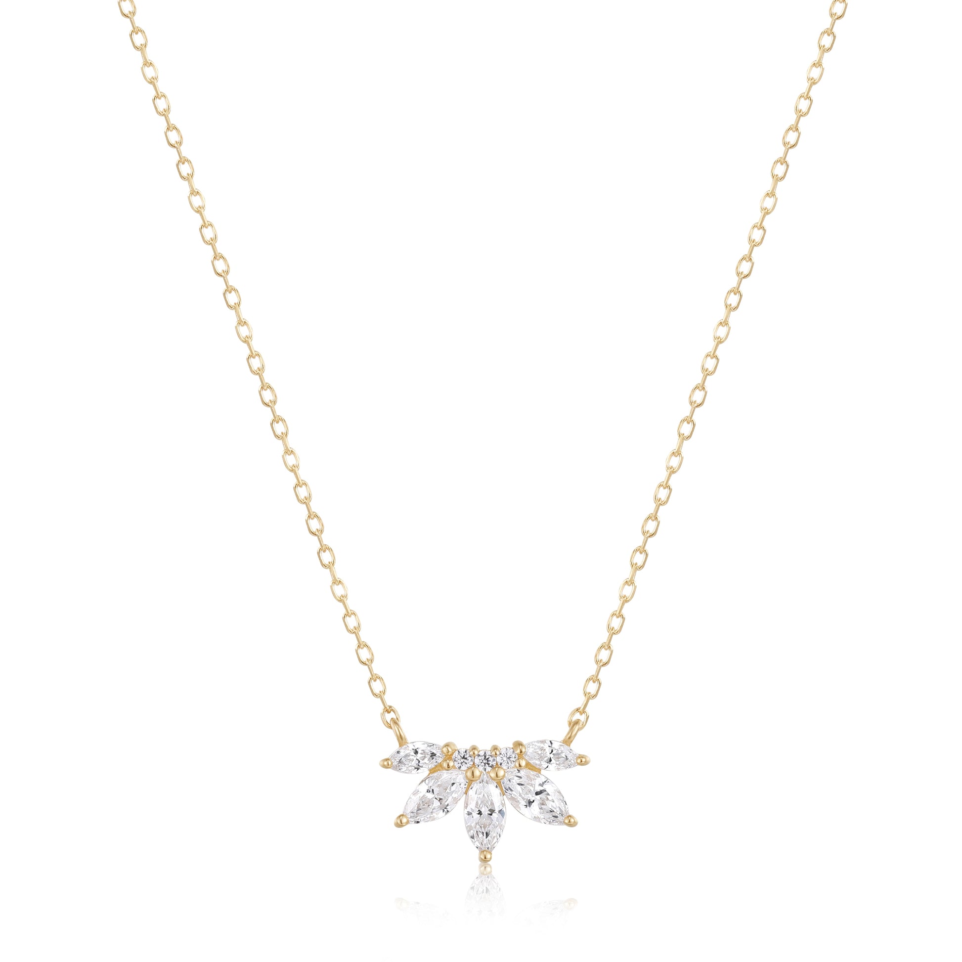 RION x Buddha Jewelry Valentina Necklace with White Sapphire Necklaces RION x Buddha Jewelry