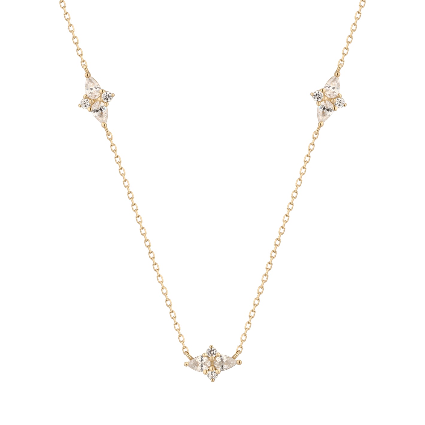 RION x Buddha Jewelry Elysian Necklace with White Sapphire Necklaces RION x Buddha Jewelry