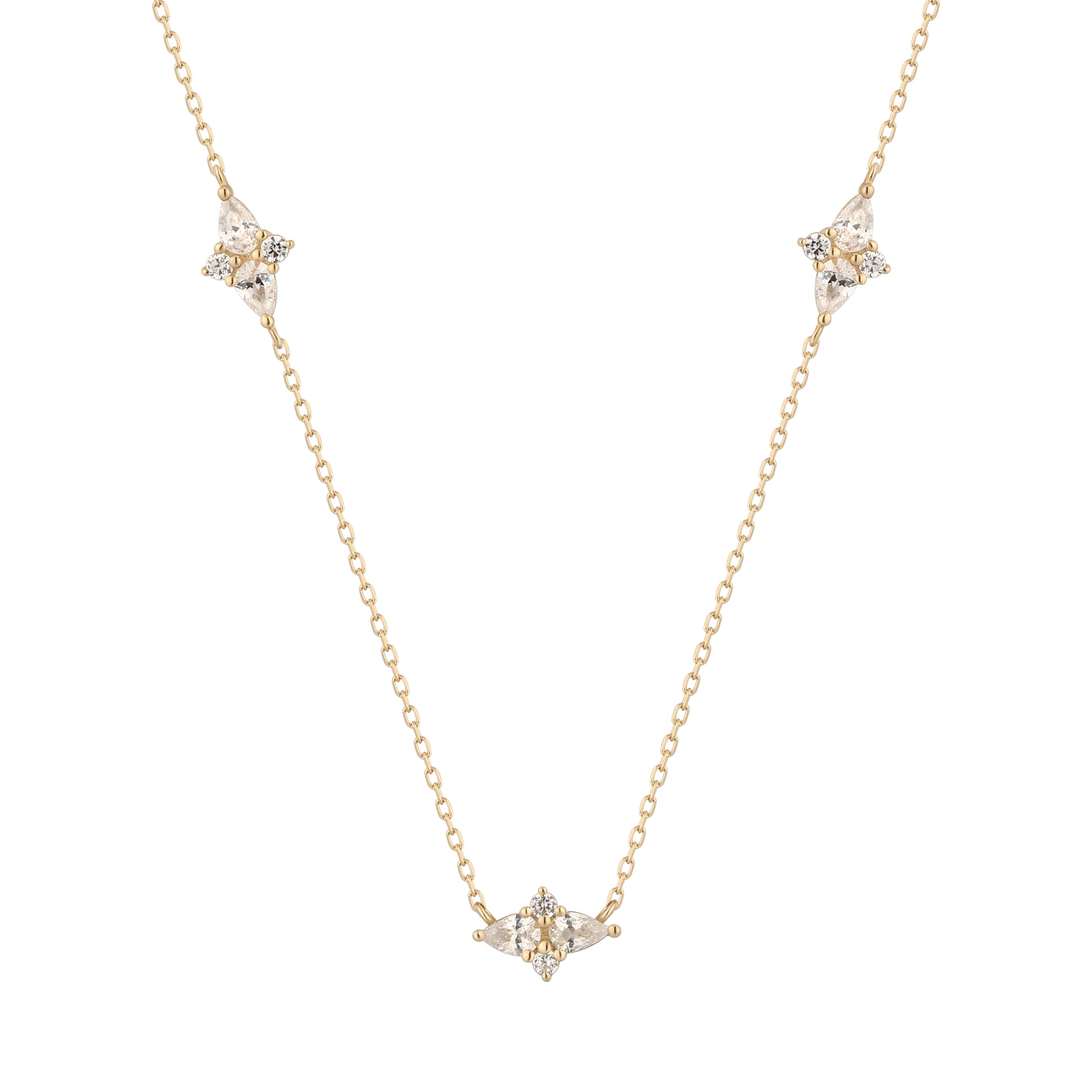 RION x Buddha Jewelry Elysian Necklace with White Sapphire Necklaces RION x Buddha Jewelry