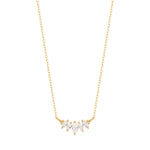RION x Buddha Jewelry Zuri Cinq Necklace with White Sapphire Necklaces RION x Buddha Jewelry 14k Yellow Gold
