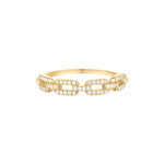 RION x Buddha Jewelry Chainlink Finger Ring with Diamond Finger Rings RION x Buddha Jewelry
