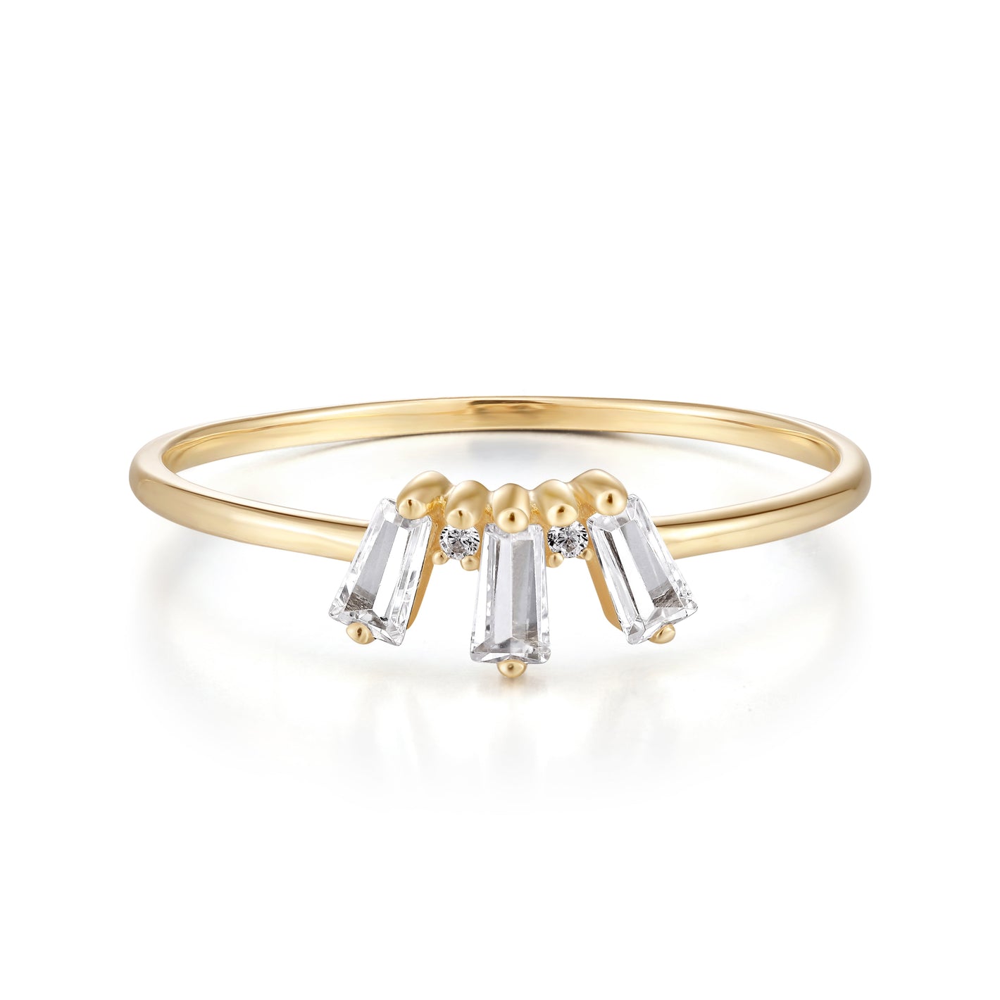 RION x Buddha Jewelry Crown Jewels Finger Ring with Diamond Finger Rings RION x Buddha Jewelry