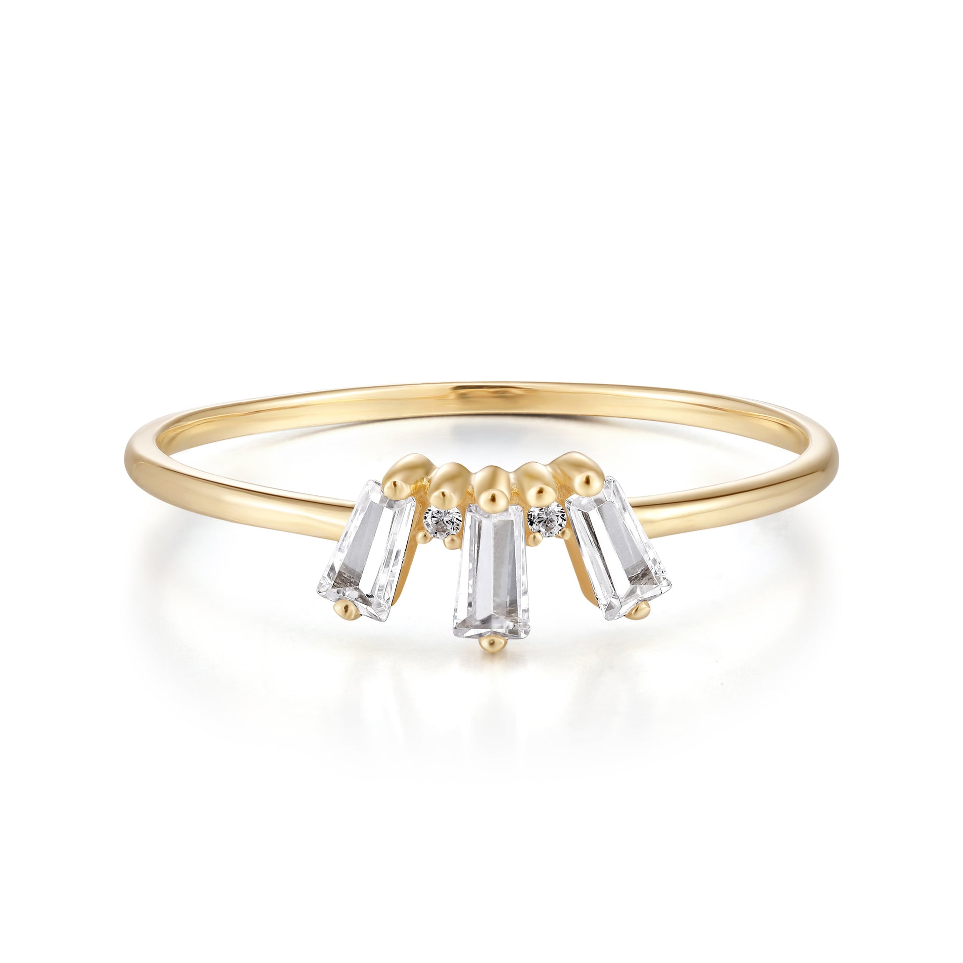 RION x Buddha Jewelry Crown Jewels Finger Ring with Diamond Finger Rings RION x Buddha Jewelry