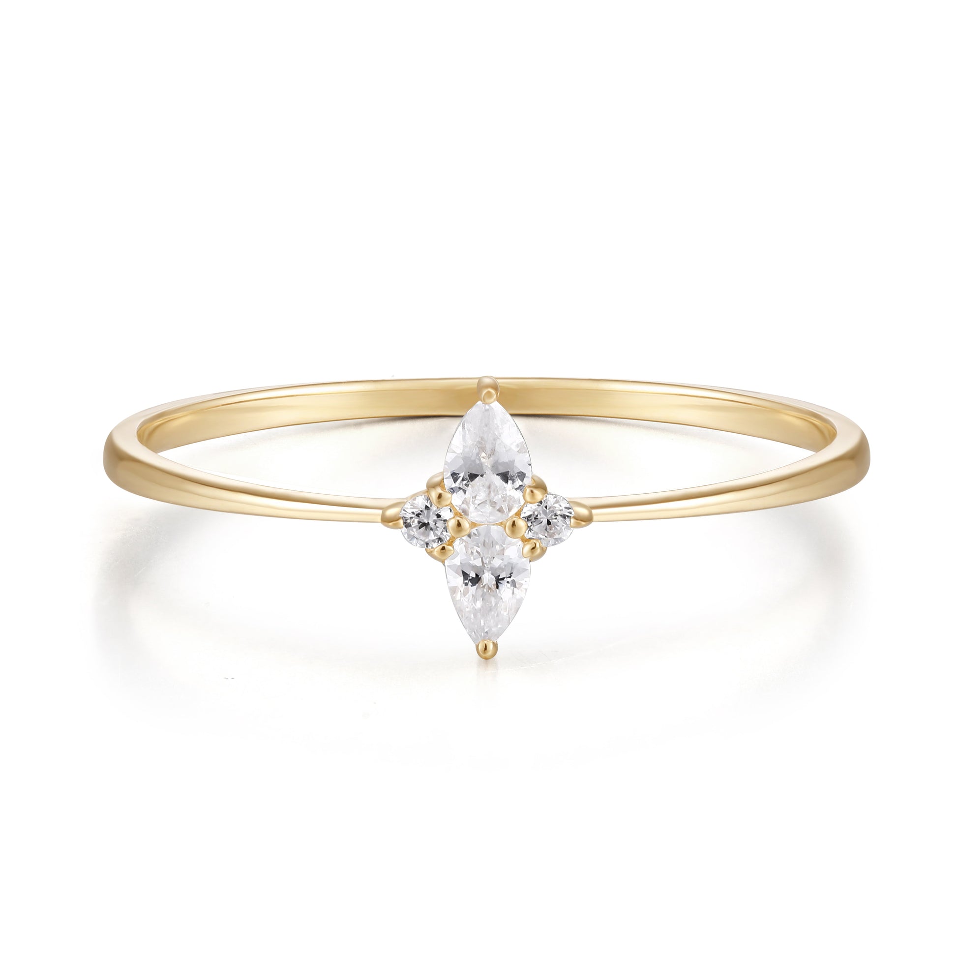 RION x Buddha Jewelry Ethereal Finger Ring with Diamond Finger Rings RION x Buddha Jewelry