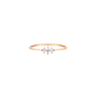 RION x Buddha Jewelry Zuri Trois Finger Ring - Genuine Diamond Finger Rings RION x Buddha Jewelry Rose Gold  