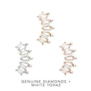 GSTQ - Genuine Diamond + Topaz Threadless End Threadless Ends Buddha Jewelry   