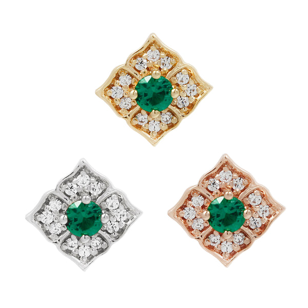 Grace Threadless End with Green Spinel Threadless Ends Buddha Jewelry