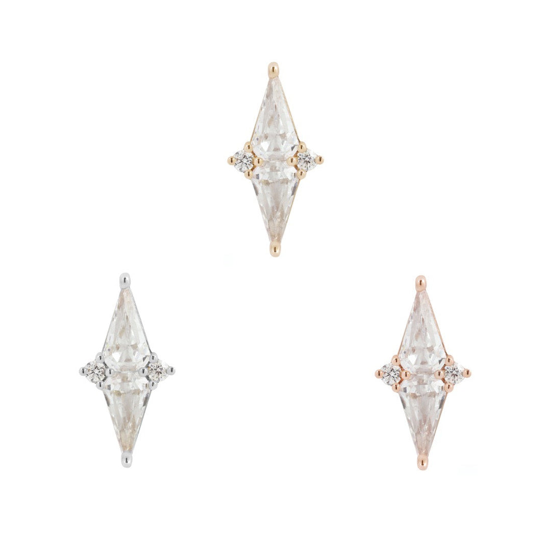 Hi, Society Threadless End with CZ Threadless Ends Buddha Jewelry