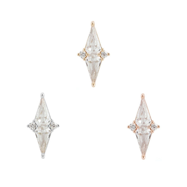 Hi, Society Threadless End with CZ Threadless Ends Buddha Jewelry