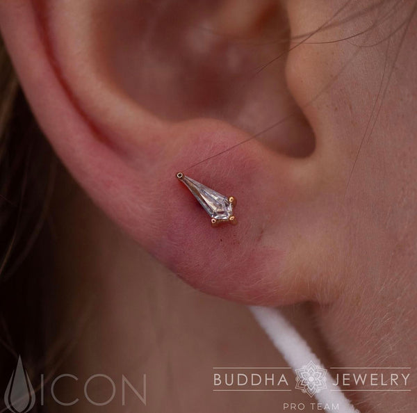 Soho Threadless End with CZ Threadless Ends Buddha Jewelry