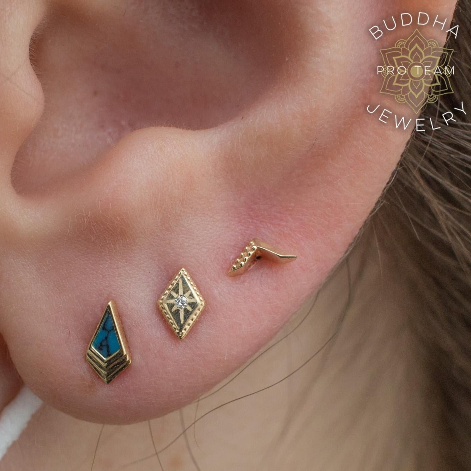 Etoile Threadless End with Diamond Threadless Ends Buddha Jewelry