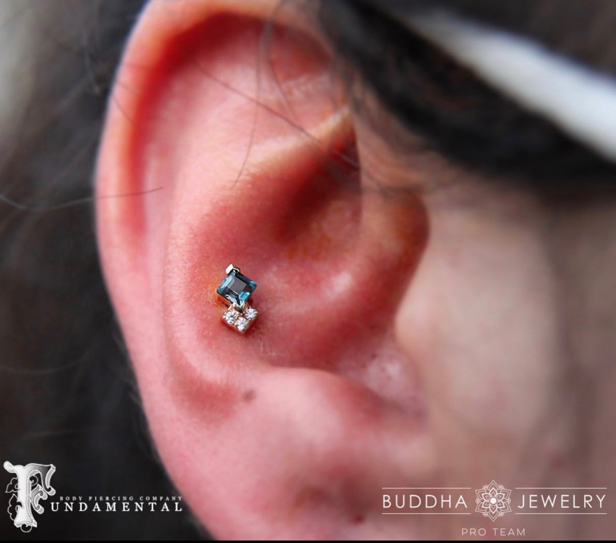 Vivienne Threadless End with London Blue Topaz Threadless Ends Buddha Jewelry