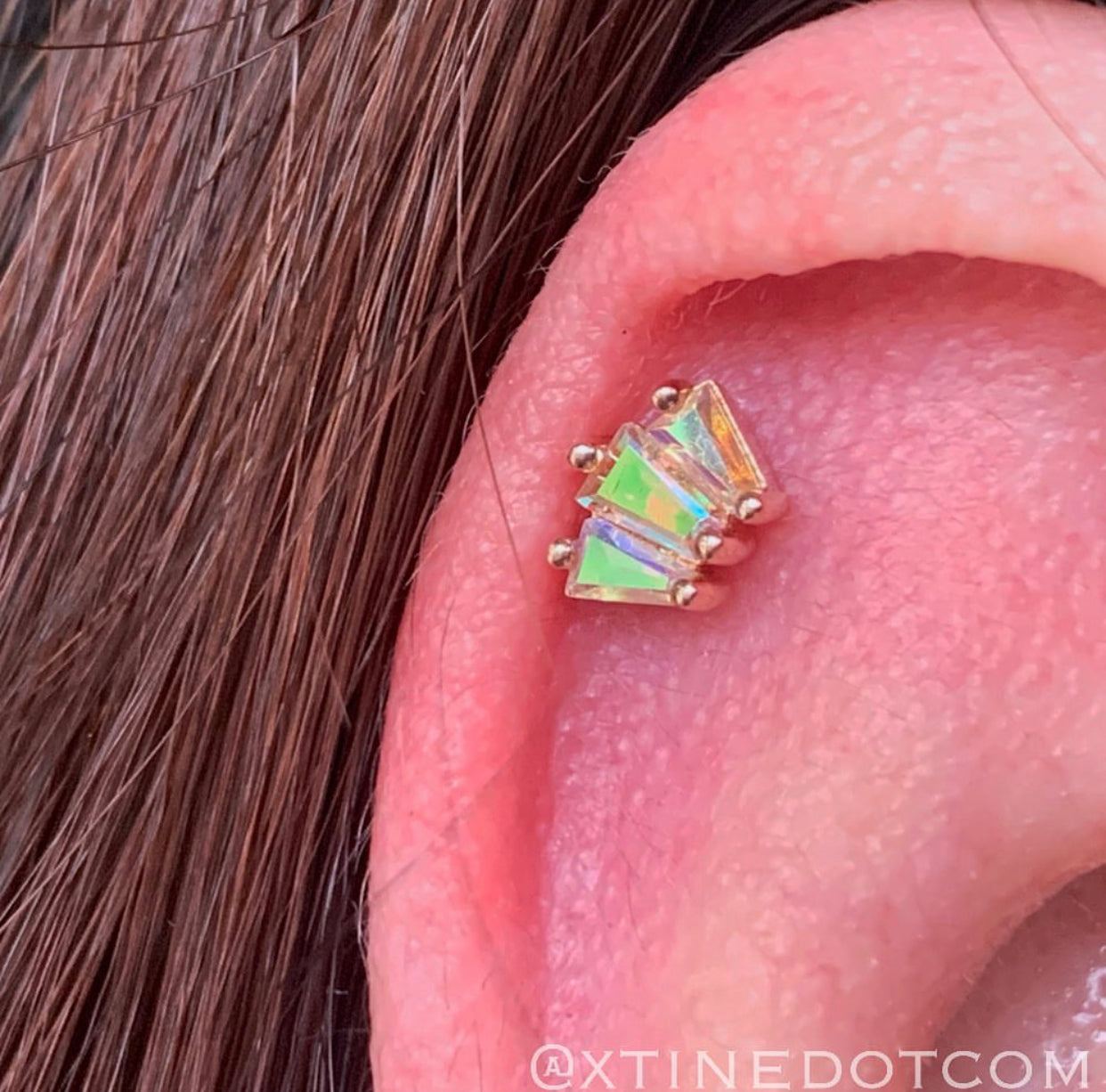 Gemma Trios Threadless End with Mercury Mist Topaz Threadless Ends Buddha Jewelry