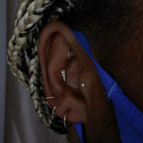 Jagger Threadless End with Reverse Set CZ Threadless Ends Buddha Jewelry