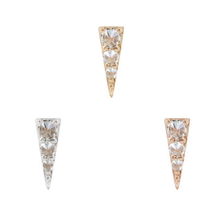 Jagger Reverse Set - CZ - Threadless End Threadless Ends Buddha Jewelry   