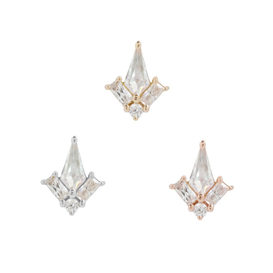 L.A. Baby Threadless End with CZ Threadless Ends Buddha Jewelry