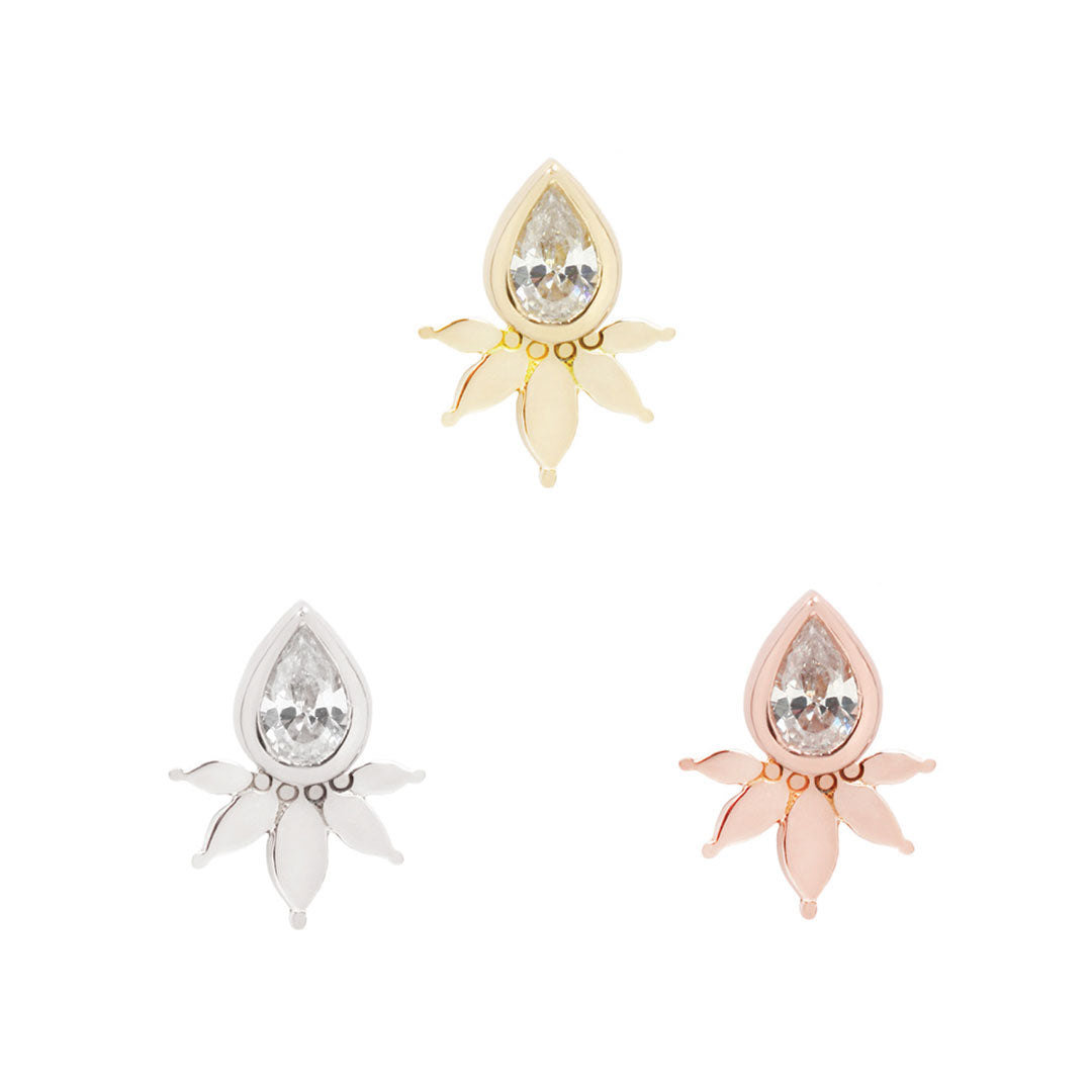 Lavish Threadless End with CZ Threadless Ends Buddha Jewelry