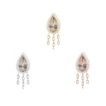 Let's Dance Threadless End with Reverse Set CZ Threadless Ends Buddha Jewelry