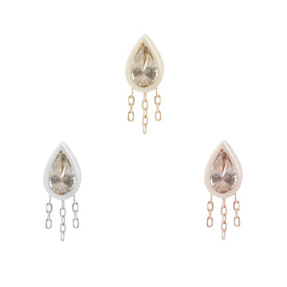 Let's Dance - CZ + Chain Threadless Ends Buddha Jewelry   