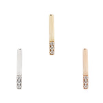 Love Line Threadless End with CZ Threadless Ends Buddha Jewelry