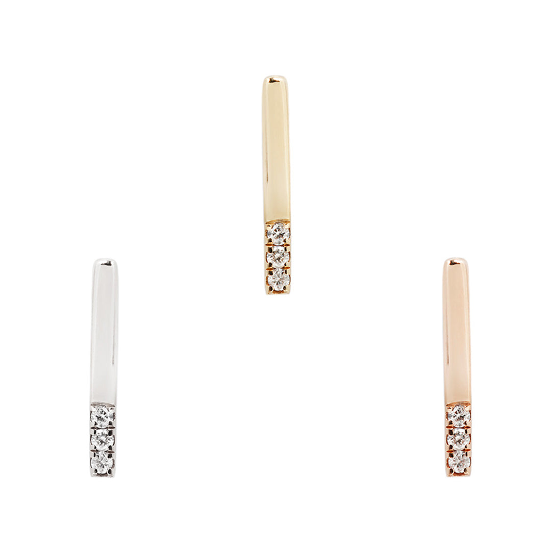 Love Line Threadless End with CZ Threadless Ends Buddha Jewelry