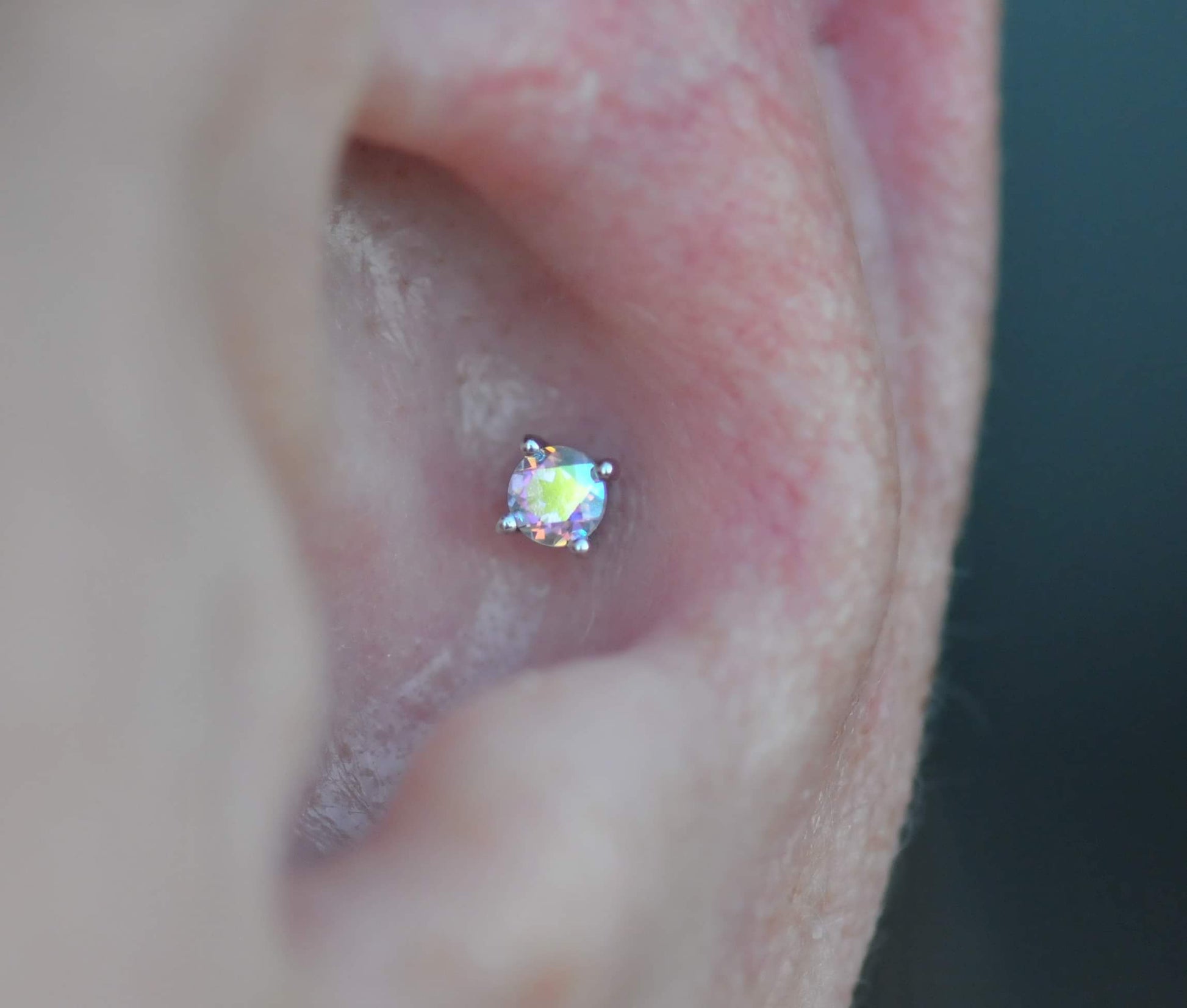 Prong Gem Threadless End with Mercury Mist Topaz Threadless Ends Buddha Jewelry