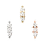 Mishka 3 Threadless End with CZ Threadless Ends Buddha Jewelry