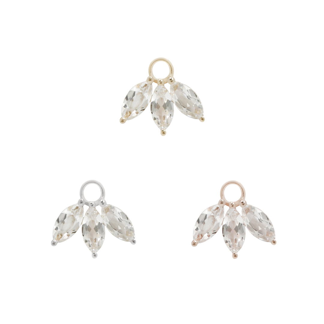 Moet Charm with White Topaz Charms Buddha Jewelry