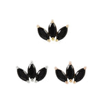 Moet Threadless End with Black Spinel Threadless Ends Buddha Jewelry