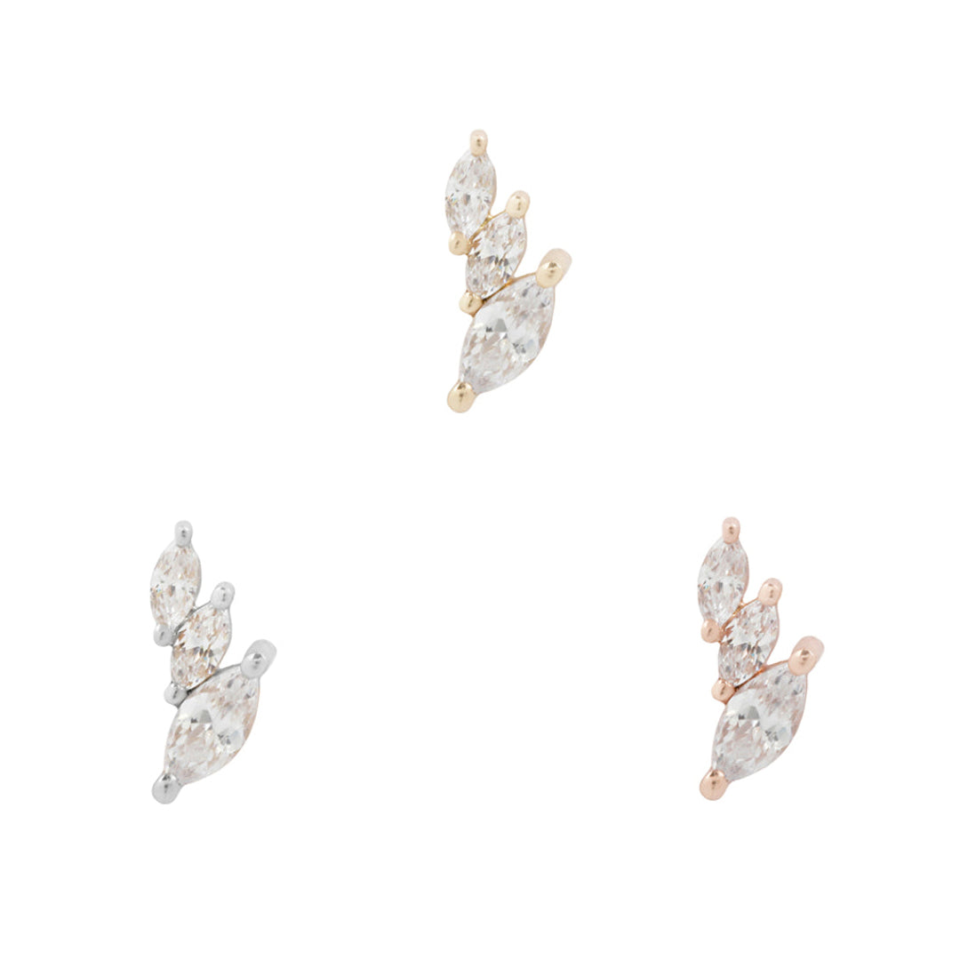 Multiplicity Threadless End with CZ Threadless Ends Buddha Jewelry