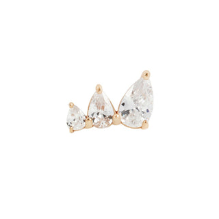 Myriad - CZ - Threadless End  Buddha Jewelry Organics Rose Gold Left 