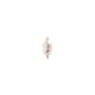 Oh My My - Hex Cut CZ - Threadless End Threadless Ends Buddha Jewelry Rose Gold  