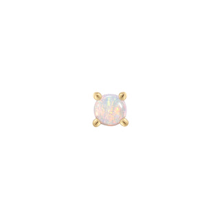 Opal Prong Cabochon - Threadless End Threadless Ends Buddha Jewelry Yellow Gold 2mm 
