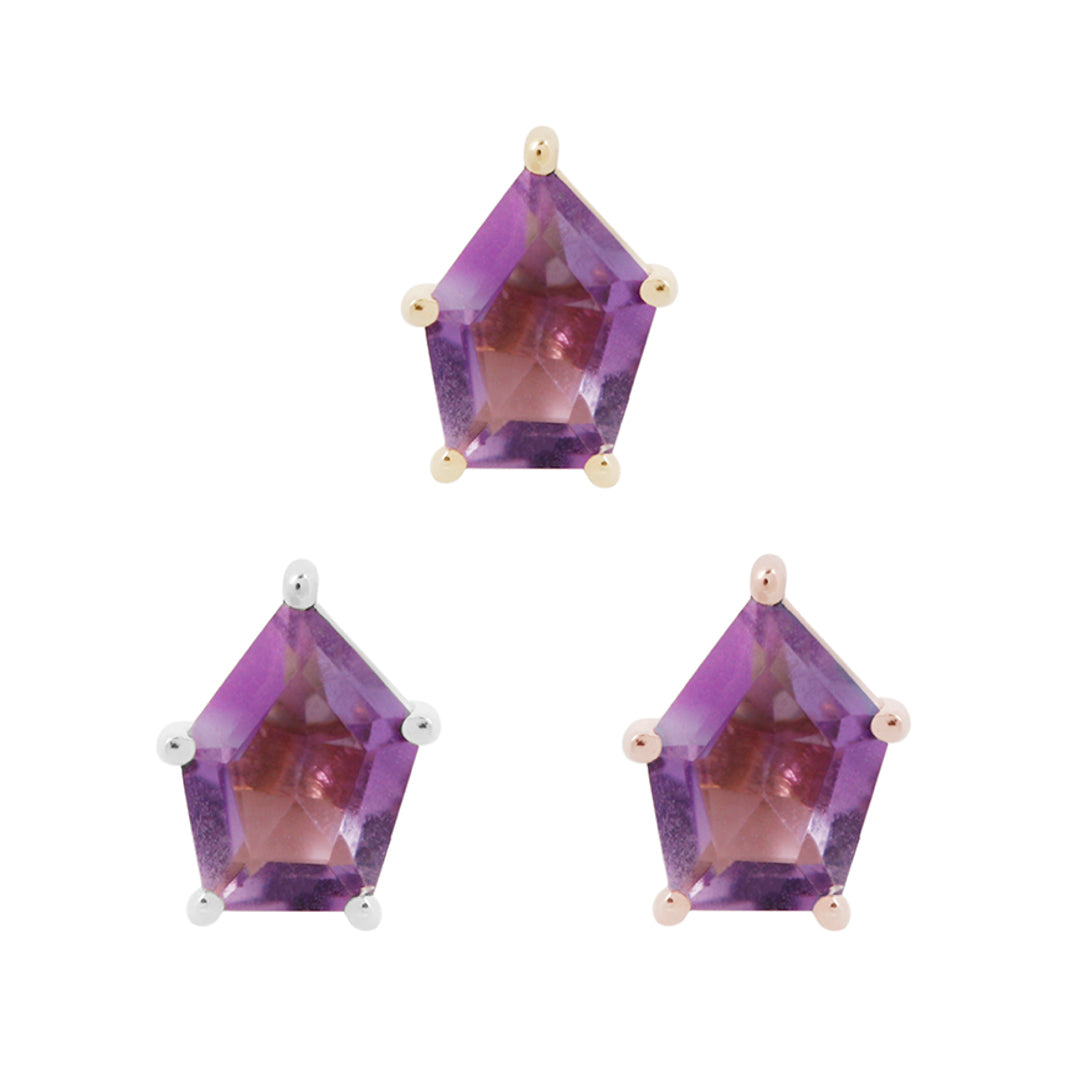 Penta Threadless End with Amethyst Threadless Ends Buddha Jewelry