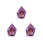 Penta Threadless End with Amethyst Threadless Ends Buddha Jewelry