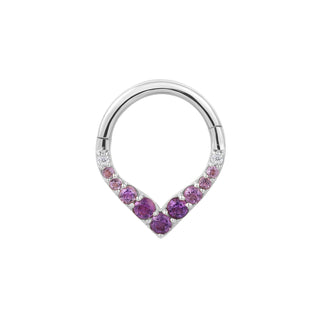 Rise + Shine - Amethyst Ombre - Solid 14kt Gold Clicker Clickers Buddha Jewelry White Gold 5/16" 