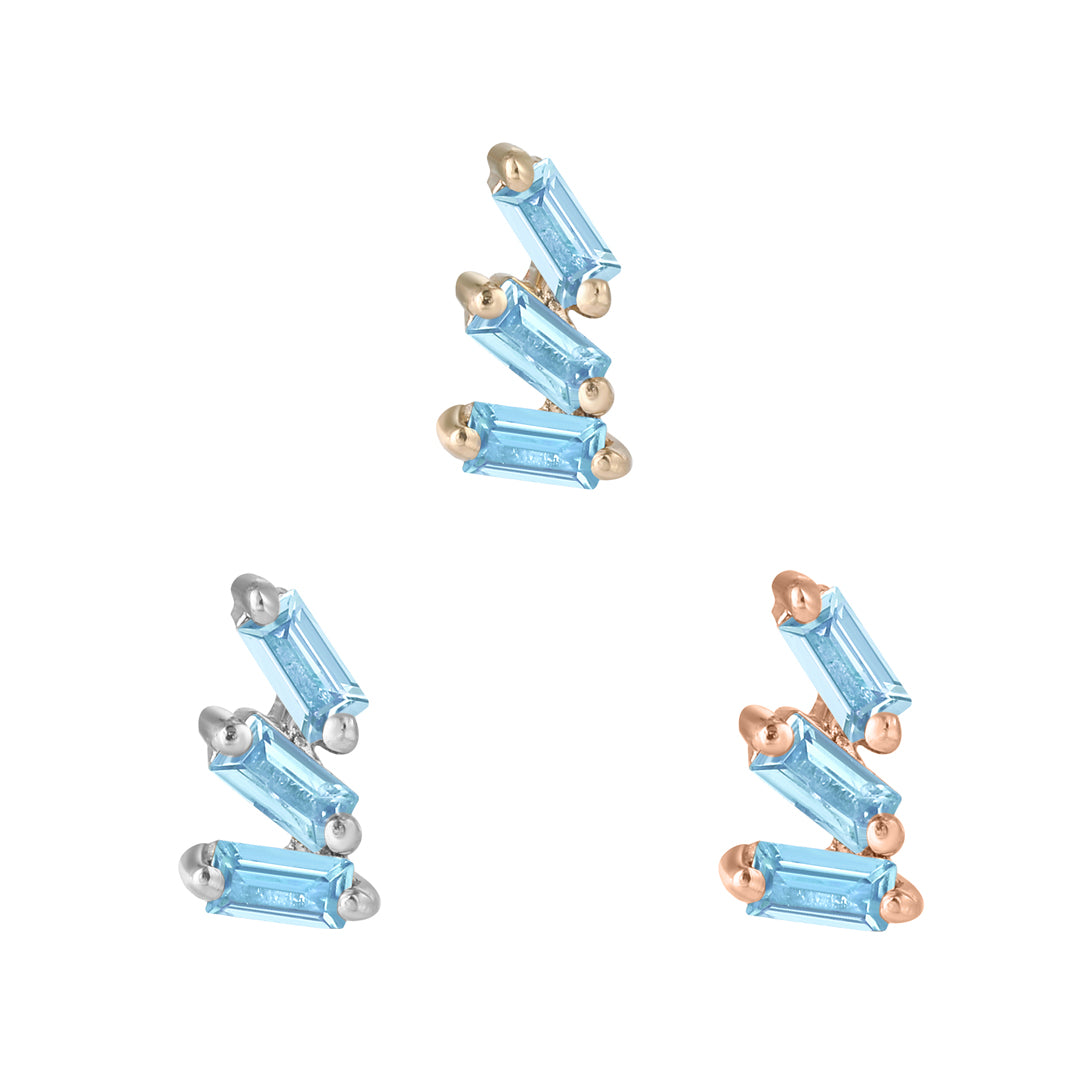 Staxx Threadless End with London Blue Topaz Threadless Ends Buddha Jewelry