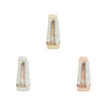 Tapered Baguette Threadless End with CZ Threadless Ends Buddha Jewelry