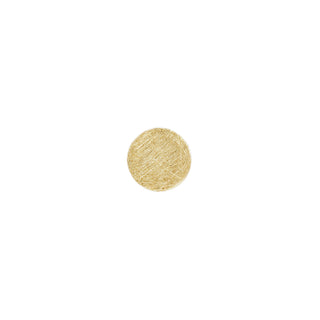 Solid Gold Textured Disk - Threadless End Threadless Ends Buddha Jewelry Yellow Gold 3.0mm 