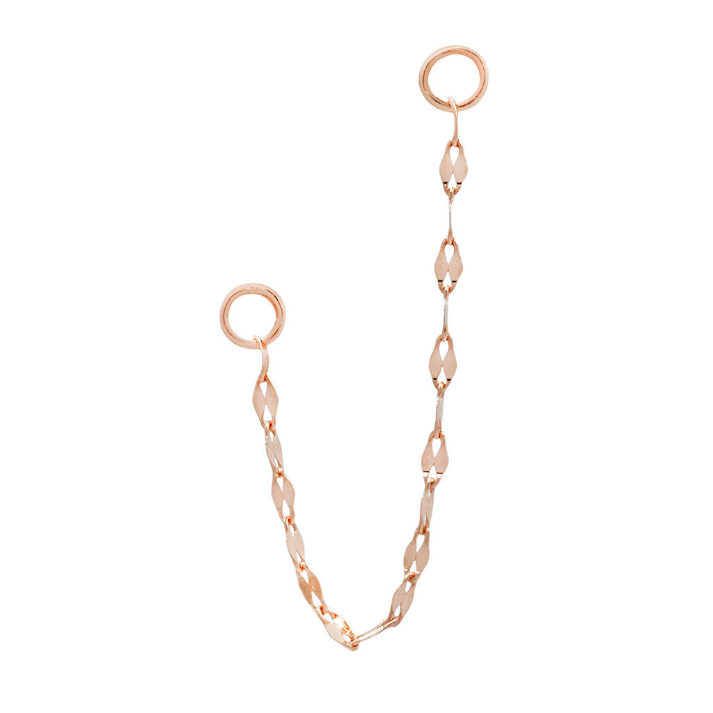 Tile Chain Chains Buddha Jewelry 14k Rose Gold 16mm