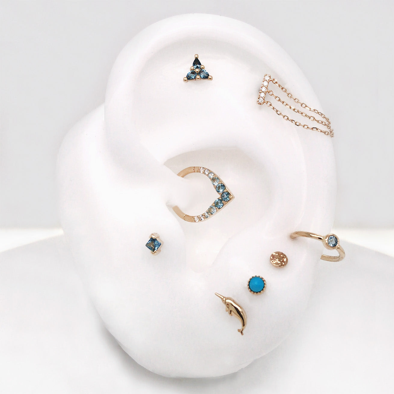 Celestial Threadless End with London Blue Topaz Threadless Ends Buddha Jewelry