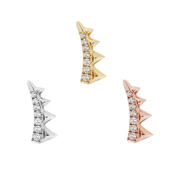 Underground Threadless End with CZ Threadless Ends Buddha Jewelry